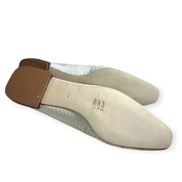 SAKS FIFTH AVENUE women’s Snake Embossed Leather Flats size 5.5 - Picture 14 of 14